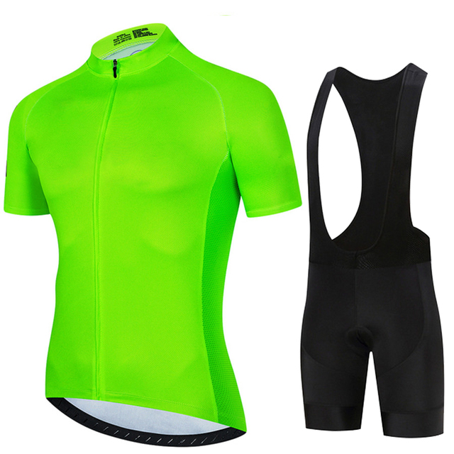 Mountain Biking Uniform - ชุดเสื้อเจอร์ซีย์นักปั่นแขนสั้นสำหรับผู้ชายสีเขียวเรืองแสง2024ชุดแข่งจักรยาน MTB เสื้อผ้าขี่จักรยานฤดูร้อน