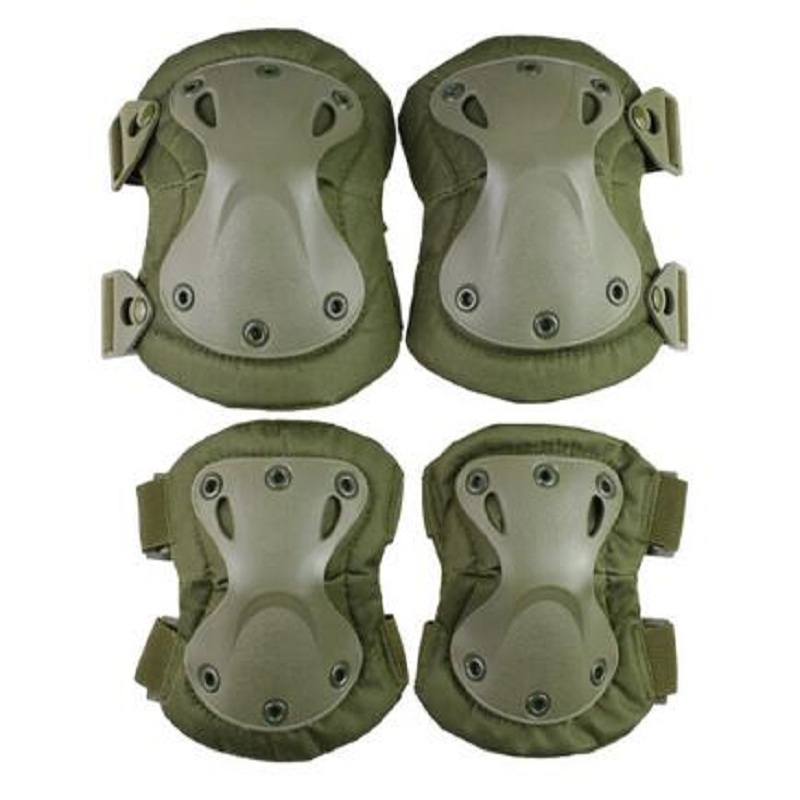 Mountain Biking Knee Pads - แผ่นรองเข่าแนวยุทธวิธีทหารแผ่นสวมข้อศอกป้องกันเข่าแอร์ซอฟต์กลางแจ้งกีฬาทำงานล่าสัตว์เล่นสเก็ตอุปกรณ์ป้องกันเข่า