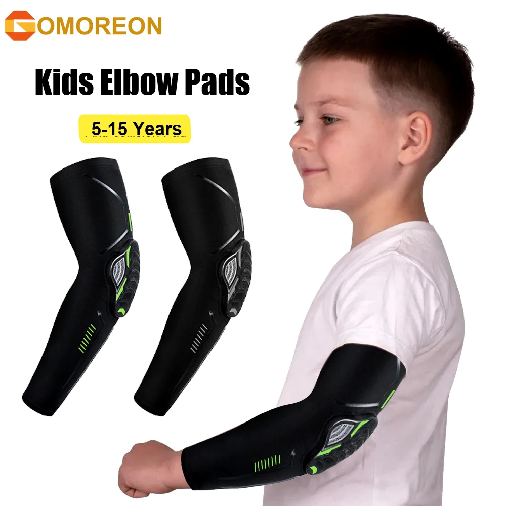 Mountain Biking Knee Pads - 1 ชิ้นเด็กแขนข้อศอกแขนแผ่น 5-15 ปีเด็กเยาวชนกีฬาการบีบอัดป้องกันข้อศอกยามสําหรับวอลเลย์บอล, บาสเกตบอล