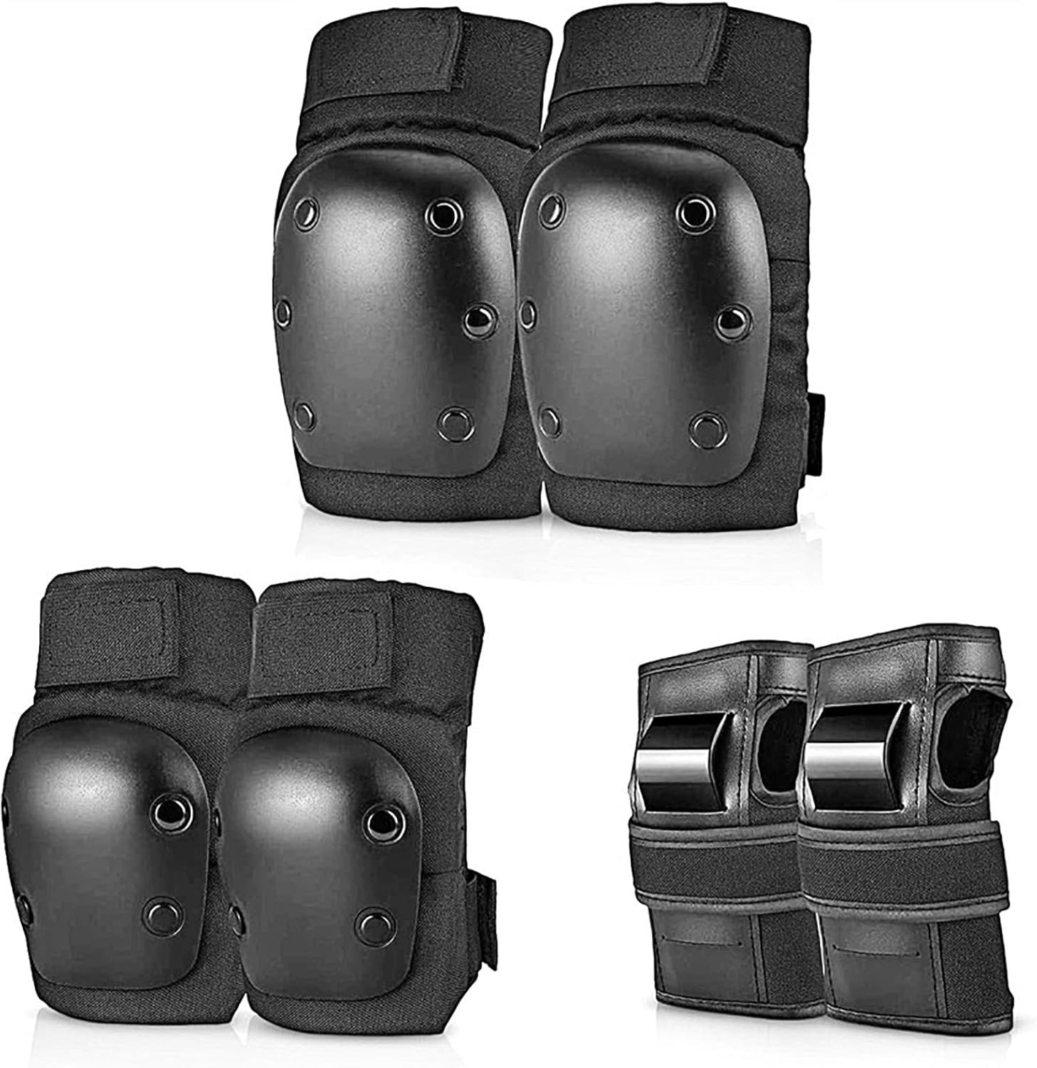 Mountain Biking Knee Pads - ชุดอุปกรณ์ป้องกัน 6 in 1 สำหรับผู้ใหญ่และเยาวชน ประกอบด้วยสนับเข่า
