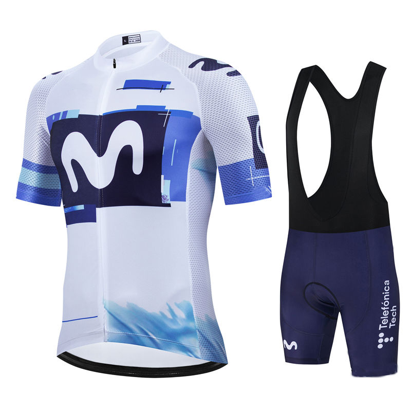 Mountain Biking Uniform - Movistar ทีม Pro ฤดูร้อนชุดขี่จักรยาน Jersey Men's