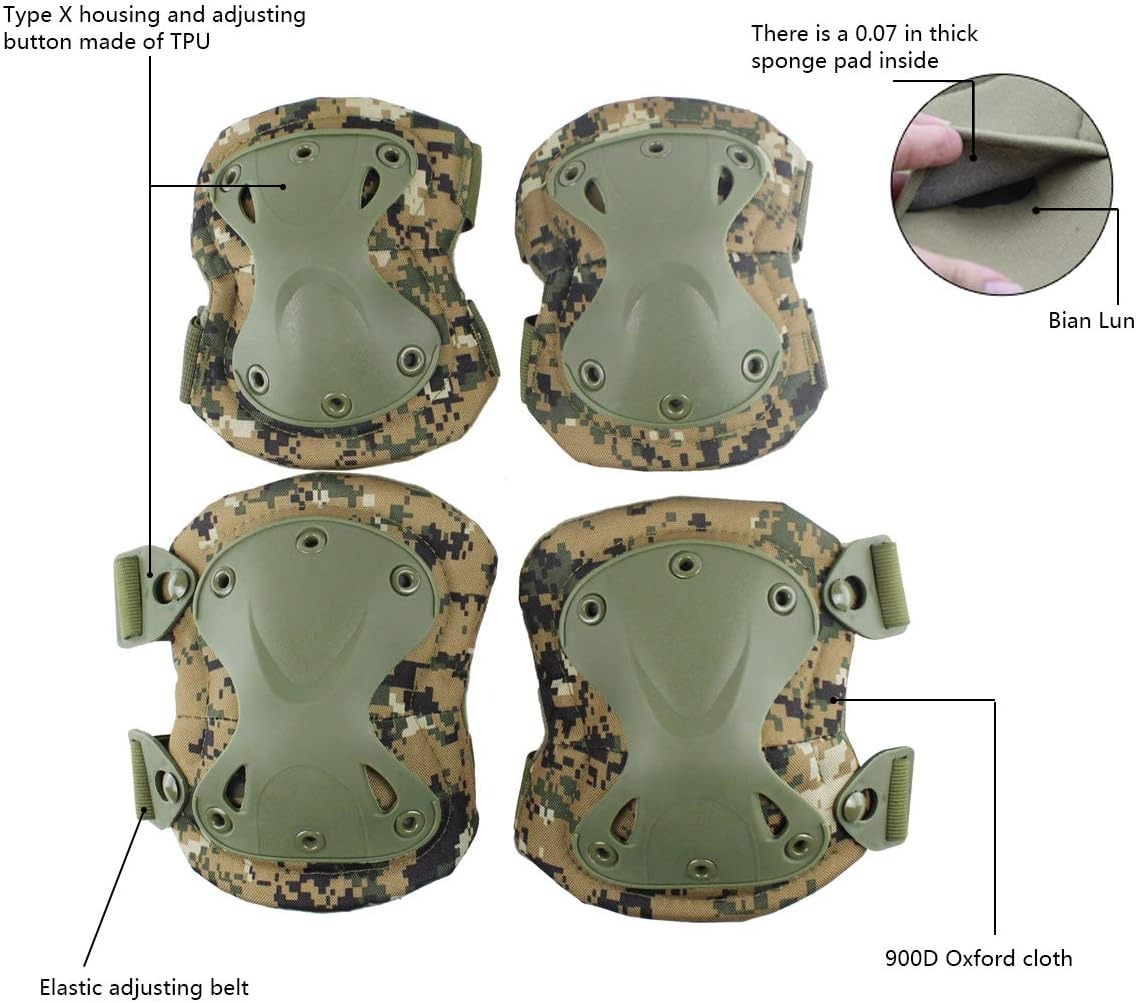 ชุดสนับเข่าและสนับศอกลายพราง S - Mountain Biking Knee Pads บทวิจารณ์และราคา